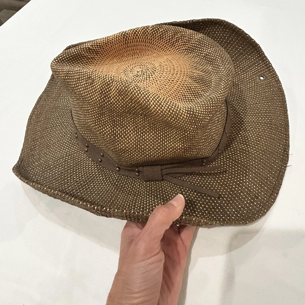 Peter Grimm Western Cowboy Rodeo Brown Cow Boy Hat Brown Suede Hatband One Size‎